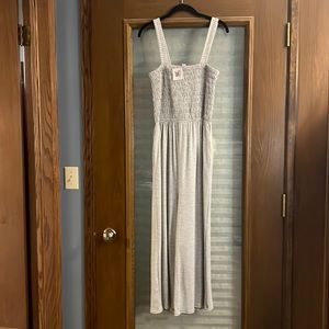 Gray Cropped Jump Suit